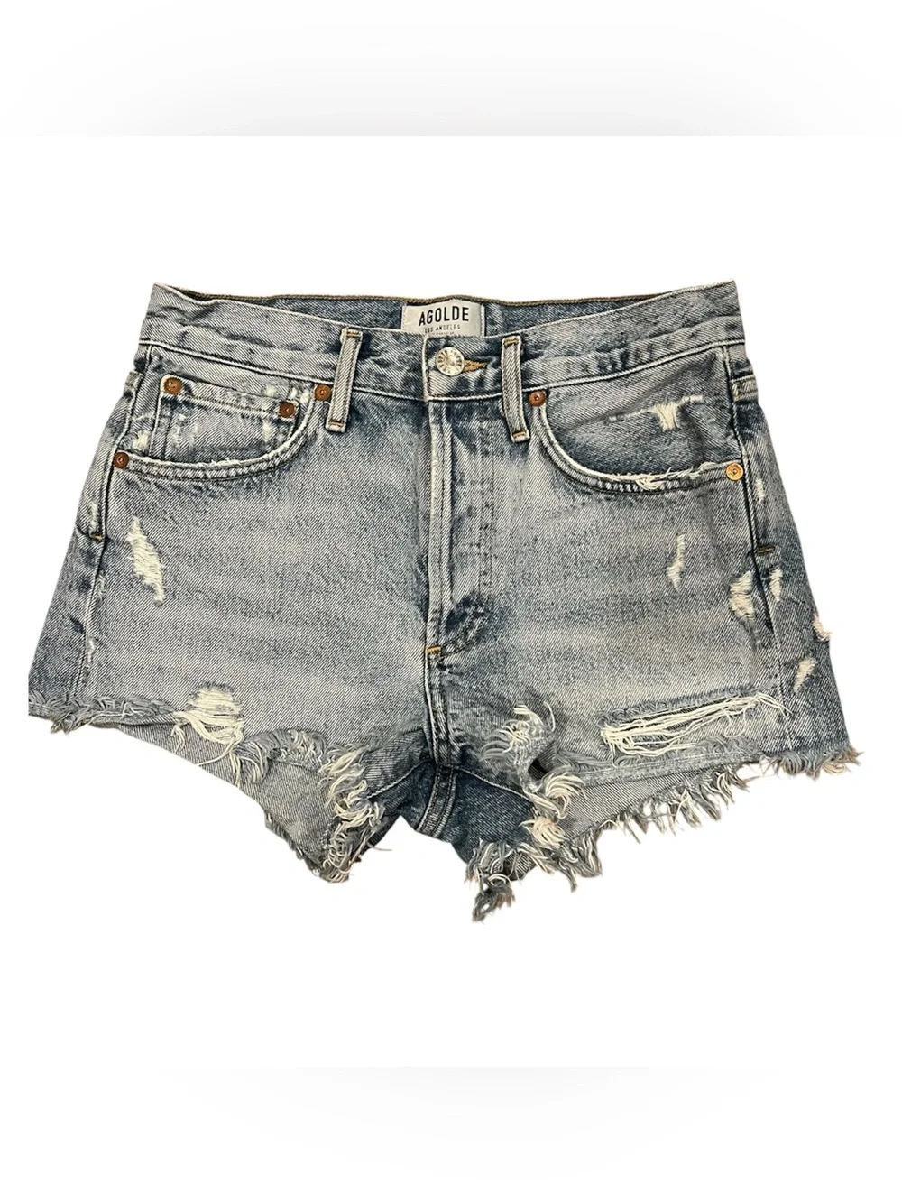 AGOLDE Parker Vintage Cut Off Shorts Swapmeet Wash Distressed Size 23